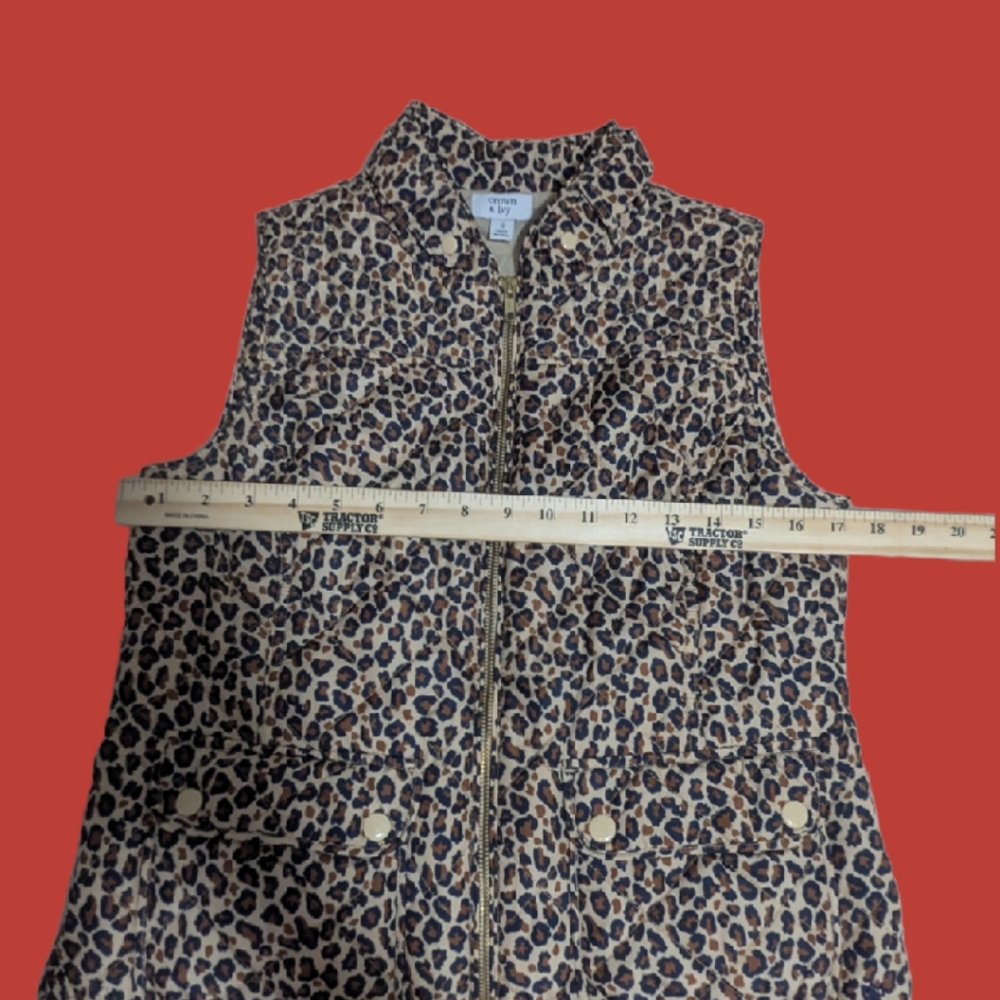 NWOT Crown Ivy Women's vest/leopard/small(4) - Picture 5 of 13